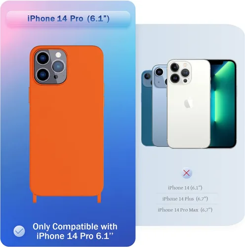 Vista 294 de Funda compatible con iPhone 8 Plus, iPhone 7 Plus/6 Plus/6S Plus con cordón, funda cruzada para iPhone con correa ajustable de silicona para iPhone