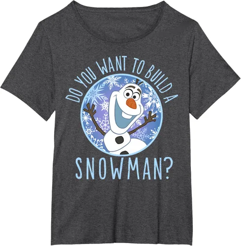 Vista 17 de Disney Camiseta Frozen Olaf con texto en inglés "Do You Want to Build A Snowman Negro