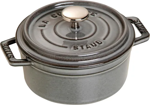 Vista 9 de Staub La Cocotte Redonda 40509-804 Mini Pico Cocotte Redonda Verde Basil 40509-804 Olla Esmaltada Pequeña de Dos Manijas