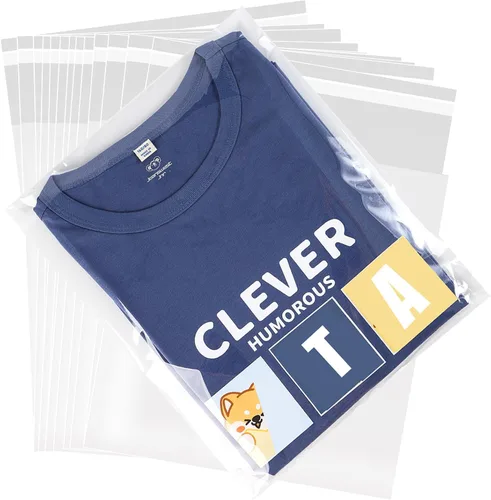 Vista 16 de 50 piezas de bolsas de celofán transparentes de 10" x 13" con cierre autoadhesivo, bolsas de polietileno resellables de 2,8 mils, bolsas OPP