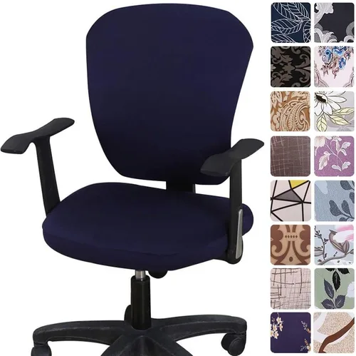 Vista 32 de Melaluxe - Funda para silla de oficina de computadora, funda universal protectora y elástica, cubierta elástica para silla giratoria