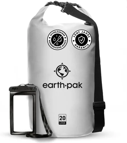 Vista 33 de Earth Pak Bolsa Seca Impermeable - Mochila Impermeable de Cierre Enrollable Superior Mantiene el Equipo Seco para Kayak con Funda Impermeable