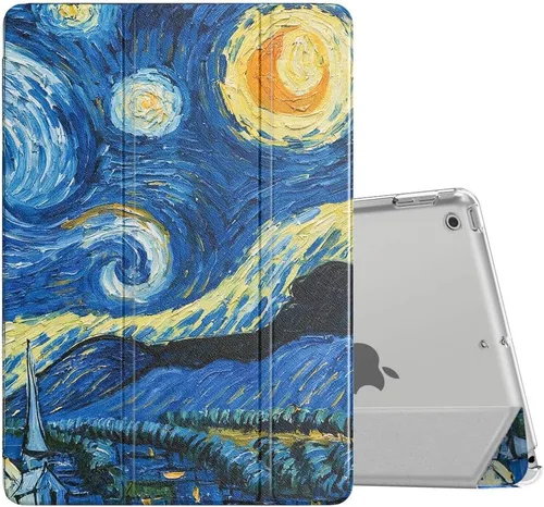 Vista 36 de MoKo - Funda compatible con iPad 2019, fina, ligera, inteligente, carcasa, cubierta de soporte con protector trasero traslúcido esmerilado 1-Oro Rosa