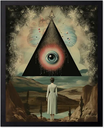 Vista 78 de Poster Master Póster OVNI – Impresión de mujer enmascarada – Arte extraterrestre – Arte surrealista – Arte de ciencia ficción – Regalo para hombres