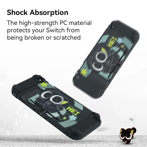 Vista 3 de GeekShare Funda protectora delgada compatible con Nintendo Switch y Joy-Con - Absorción de golpes y arañazos - La serie HEI