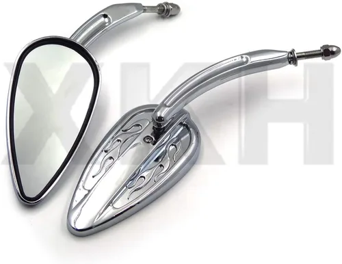 Vista 8 de XKMT-Par de espejos cromados para Harley 82-18 Street Bob Fat Bob