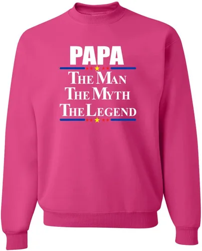 Vista 23 de Wild Bobby Papa The Man Myth Legend Funny Gift Idea Father's Day Unisex Crewneck Sweatshirt Negro