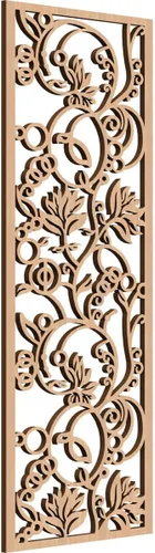 Vista 129 de Caspian Paneles de pared de madera con calado decorativo perforado, 9 3/8 pulgadas de ancho x 24 3/8 pulgadas de alto x 1/4 de alto, cereza