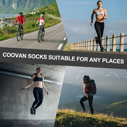 Vista 7 de COOVAN Mens Ankle Socks 8 Pairs Low Cut Sock 8 Pack Casual Short Sock Size 10-13