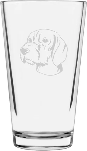 Vista 447 de Podenco Canario - Vaso de pinta de 16 onzas con temática de perro personalizado