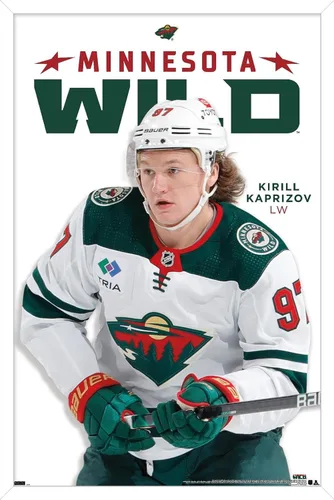 Vista 14 de Trends International NHL Minnesota Wild - Póster de pared de la serie 23 de Kirill Kaprizov, 22.4 pulgadas de largo x 14.7 pulgadas, versión