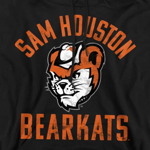 Vista 2 de Sam Houston State University Sudadera con capucha unisex con logotipo oficial de Bearkats para adultos