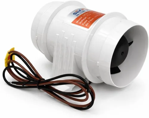 Vista 12 de SEAFLO in-Line Marine Bilge Air Blowers- 12V, 3 or 4", 130-270 CFM Ultra-Quiet Operation 4 or 3 Inch for Yacht/Sailboat/Boat- ISO 8846, CE & RoHs