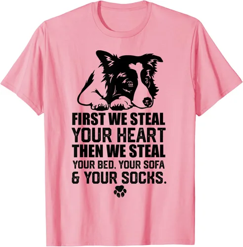 Vista 63 de Border Collie Steal Your Heart Steal Your Bed - Camiseta de sofá, Gris