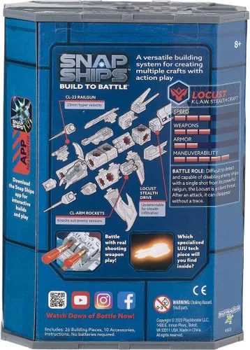 Vista 2 de Interplay UK Snap Ships Locust K.L.A.W. Stealth Craft - 36 piezas - A partir de 8 años