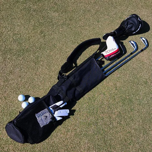 Vista 5 de Murray Sporting Goods Bolsa de golf para el domingo Bolsa de golf negra ligera de viaje con correa acolchada para el hombro para práctica de campo