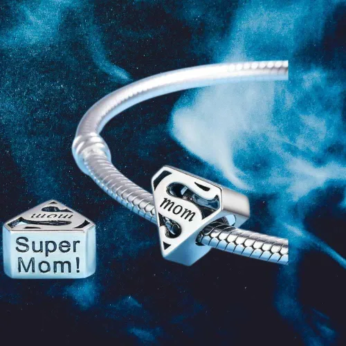 Vista 2 de 925 Sterling Silver Charms for Bracelets and Necklaces Flower Mouse Heart Travel Beads Family Tree Charms Jewelry Gift for Women Girls