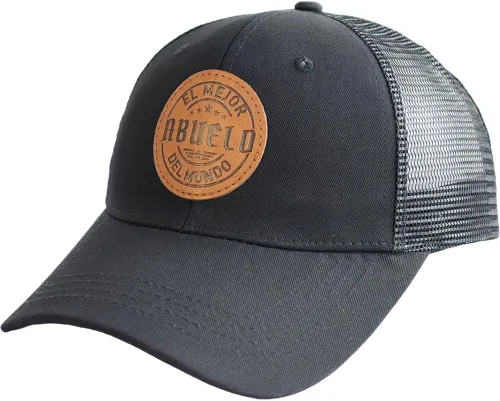 Vista 3 de El Mejor Abuelo Del Mundo - Gorra de béisbol ajustable para hombre, con parche de cuero de algodón ajustable
