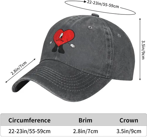 Vista 6 de Gorra de béisbol ajustable para papá gorra de béisbol unisex de mezclilla hip hop