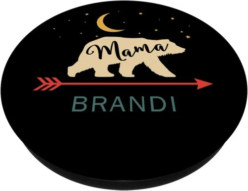Vista 2 de Brandi Name Pop Socket Mama Bear Retro Día de la Madre Regalo – PopSockets Grip y soporte para teléfonos y tabletas