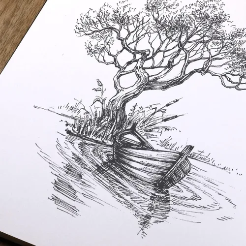 Vista 4 de Cuaderno de bocetos de tapa dura, 8.5 x 11 pulgadas, libro de bocetos duradero para adultos profesionales, artistas y aficionados, 68 lb/110 GSM, 58