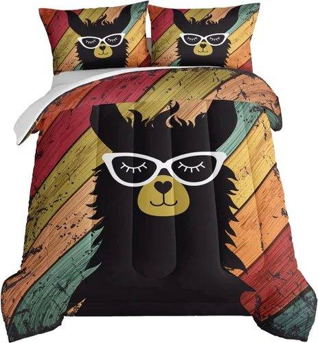 Vista 27 de HOSIMA - Juego de edredón individual de microfibra suave negro con 2 fundas de almohada, juego de ropa de cama individual a rayas con bandera