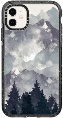 Vista 114 de Funda Impact de CASETiFY para iPhone 11 - Tiempo A Solas de Esther Kim - Negro Claro