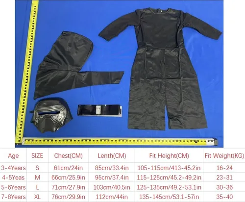 Vista 6 de Conjunto completo de disfraz de Kylo Ren para niños