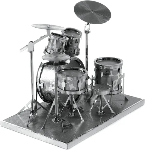 Vista 5 de Fascinations, Kit de batería de metal a escala Metal Earth 3D