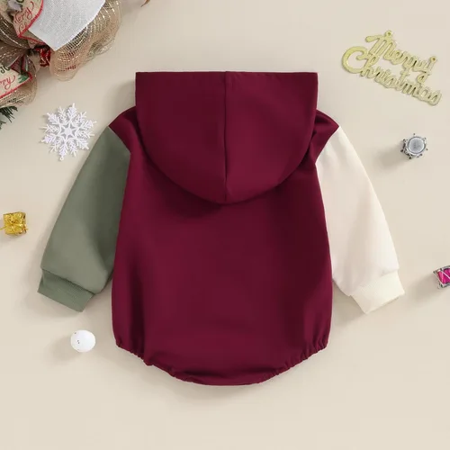 Vista 6 de Socutebabe Ropa de otoño para bebé niño, manga larga, sudadera con capucha de tablero de ajedrez, sudadera con capucha para mamá