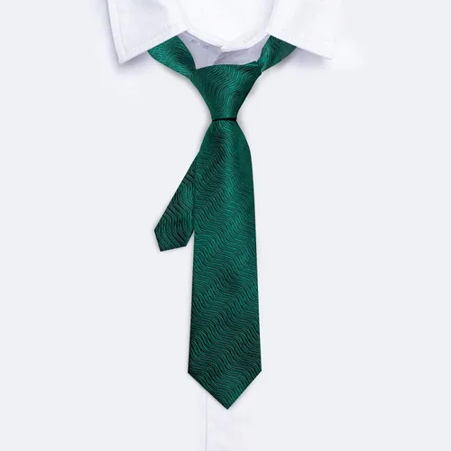 Vista 233 de Barry.Wang Corbata de niño regular seda tejida rayas sólido lazo bolsillo cuadrado