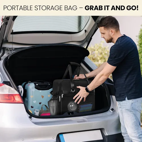 Vista 7 de Bolsa portátil de transporte para máquina Ninja Slushi FS300/FS301 - Estuche de viaje a prueba de polvo para máquina de bebidas congeladas - Funda