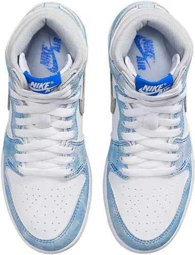 Vista 4 de Nike Zapato de baloncesto para niño, BlancoAzul