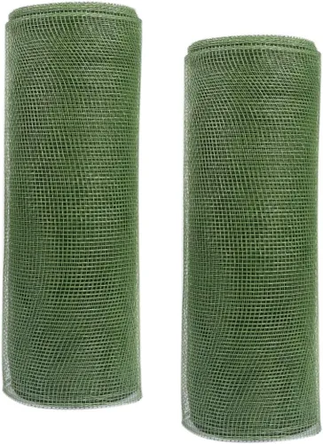 Vista 50 de YYCRAFT Paquete de 2 cintas de malla de polímero metálico de 6 pulgadas (total 20 yardas, verde manzana)