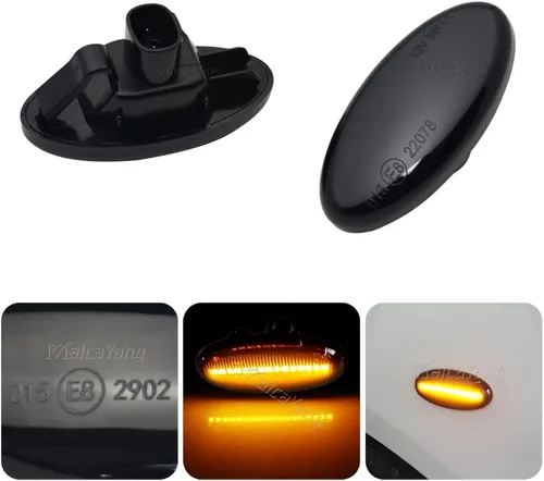 Vista 2 de Luz intermitente LED intermitente secuencial dinámica compatible con Mazda 2 2011-2014/Mazda 3 2004-2011/Mazda 5 2006-2010/Mazda MPV 2004-2006