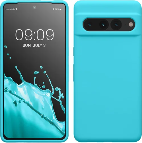 Vista 56 de kwmobile Funda compatible con Google Pixel 7 Pro - Funda de silicona TPU con acabado suave - Piedra antigua