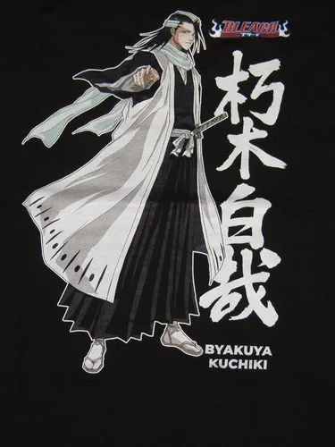 Vista 2 de Bioworld Bleach Byakuya Kuchiki Camiseta negra para hombre