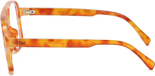 Vista 3 de JOVAKIT Gafas de aviador sin receta para mujeres y hombres, lentes transparentes con montura piloto