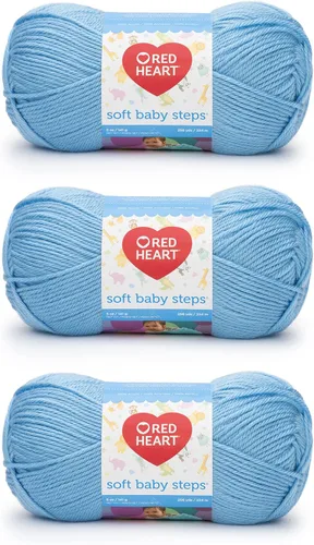 Vista 12 de Red Heart Soft Baby Steps madeja de lana, Aqua