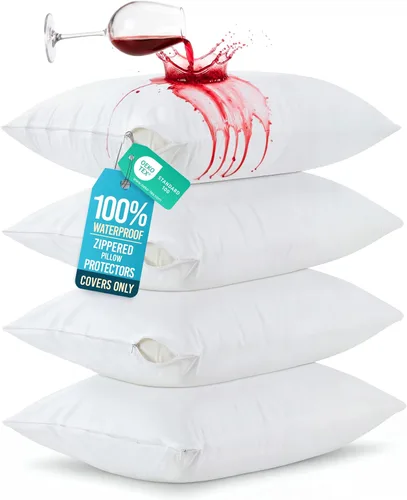Vista 7 de Beddora Juego de 2 fundas de almohada con cremallera, tamaño estándar (20 x 26 pulgadas), fundas de almohada ultra suaves, fundas de almohada