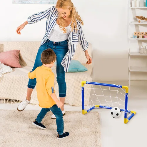 Vista 5 de Red de fútbol para niños, porterías de fútbol para niños, mini juguetes plegables para exteriores