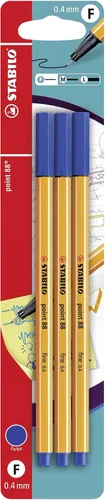 Vista 8 de STABILO Fineliner point 88 - Pack of 3 - Black