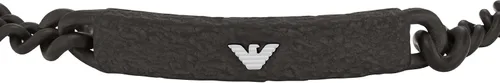 Vista 3 de Emporio Armani Pulsera de identificación de acero inoxidable negro para hombre modelo EGS2942001 Metal no precioso Sin gemas