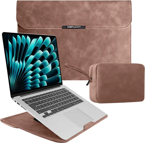Vista 16 de Funda para portátil de 13-14 pulgadas con soporte para MacBook Neo 13 - Caqui