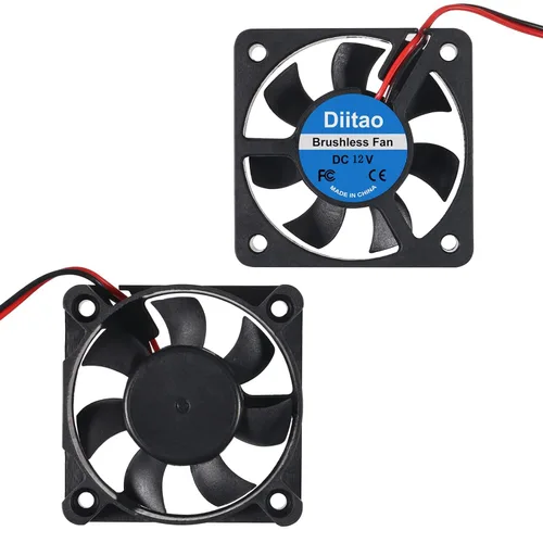 Vista 2 de Ventilador de refrigeración CC sin escobillas de 12 V 5010 de 1.969 x 1.969 x 0.394 in, ventilador de flujo de aire silencioso sin escobillas