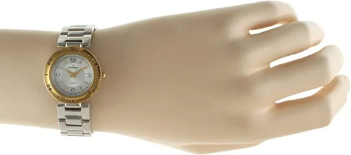 Vista 3 de Peugeot - Reloj de pulsera para mujer, diseño clásico y moderno con pulsera plateada