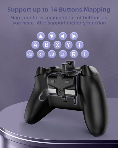 Vista 3 de Paletas de control para Xbox One SX, paletas AOLION con función de memoria2 teclas de programaciónconector de audio de 0.138 in, paletas