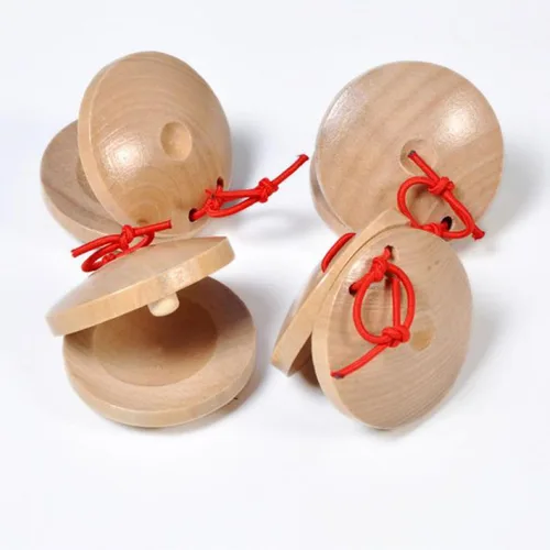Vista 7 de Castañuelas de madera para instrumentos musicales - Dedos adultos (10 piezas)