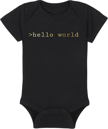Vista 4 de >hello world - Techie Baby Onesie - Sombrero - Manta - Combinaciones de paquete de babero