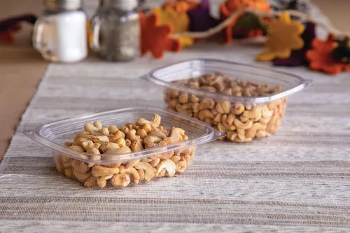 Vista 9 de ECO PRODUCTS Contenedores de delicatessen compostables de 8oz transparentes rectangulares con tapas, paquete de 100, para preparación de comidas